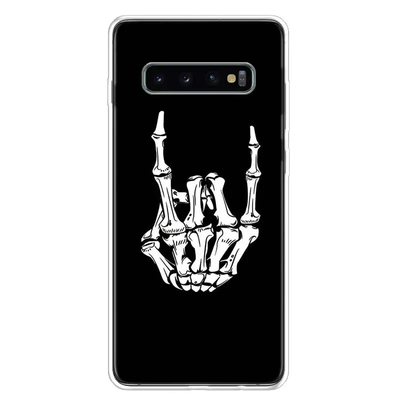 Жуткий Череп Забавный Танец скелет крышка чехол для телефона для samsung Galaxy A10 A20E A30 A40 A50 A70 A50S A80 M30S A6 A7 A8 A9 Pl