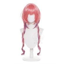Perruque de Cosplay Anime Ilulu, postiche synthétique longue et bouclée, rose, violet, queue de cheval, résistante à la chaleur, kobayashi san Chi, Dragon No Maid