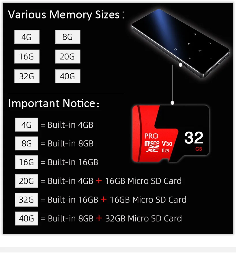 REDANT MP3-плеер с Bluetooth динамиком сенсорный ключ Встроенный 8 Гб 16 Гб HiFi Металлический Мини Портативный Walkman с радио FM Запись