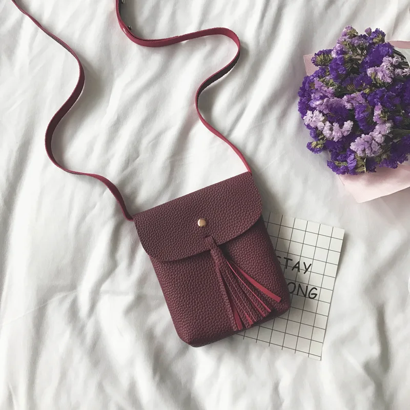 

Korean-style Women's Embossed Leather Small Bag 2019 Summer New Products Tassel Shoulder Bag
