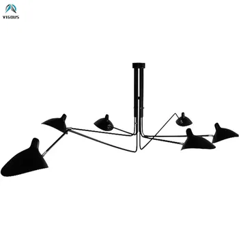 

Post Modern Black Metal Spider E27 Led Ceiling Light Rotatable Led Ceiling Lamp Luxury Living Room Lustre Luminarias Lamparas AC