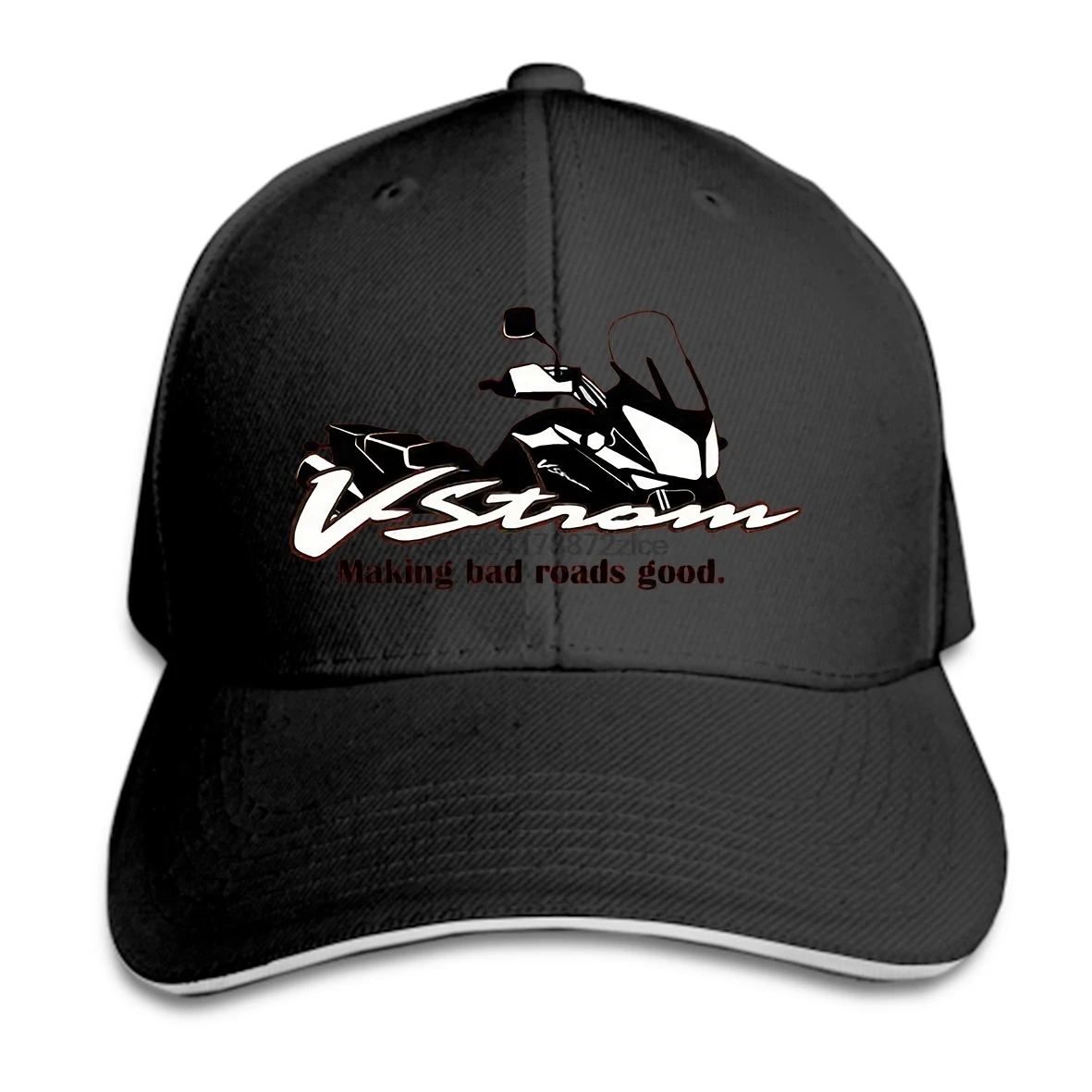 

Print Custom Baseball Cap Maglietta Suzuki V strom Cadeau Motorcycle Fruit of the loom Hat Peaked cap
