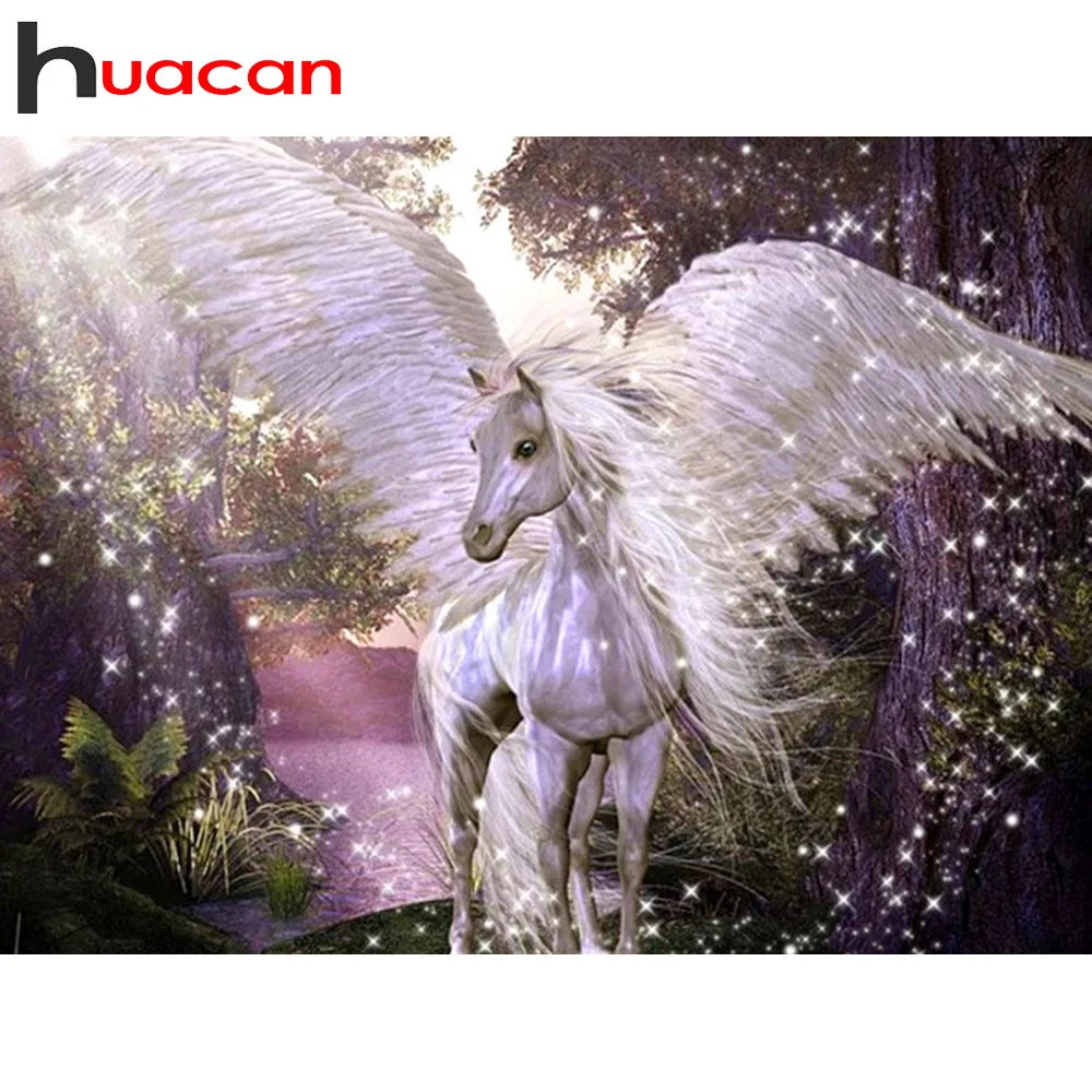 Новая Алмазная вышивка Huacan животное крестиком полная квадратная картина стразы