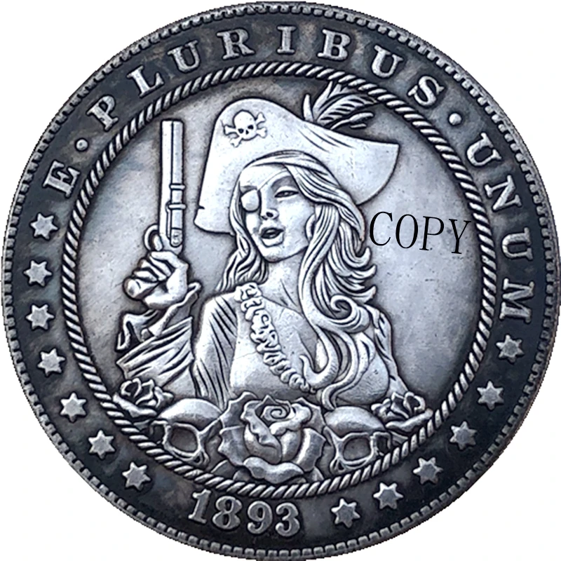 Хобо никель 1893-S сша Морган доллар Монета КОПИЯ Тип 215 | Дом и сад