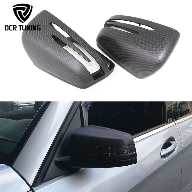 Carbon Mirror Caps Cover For Mercedes W204 W207 W212 W176 W218 W221 A C CLS E CLA Class Fiber