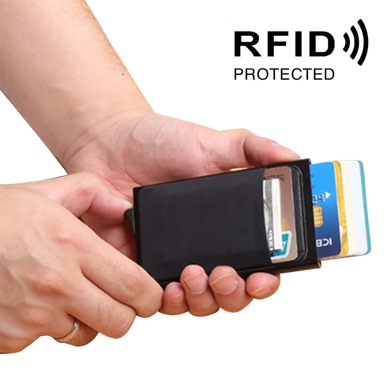 Кредитница LILY QUEEN Мужская с RFID-защитой и автоматическим блокировкой | Багаж сумки
