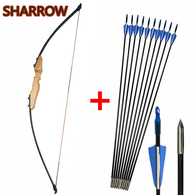 40lbs Adult Archery Recurve Bow Straight Takedown Arrows Right Hand Sets Beinner