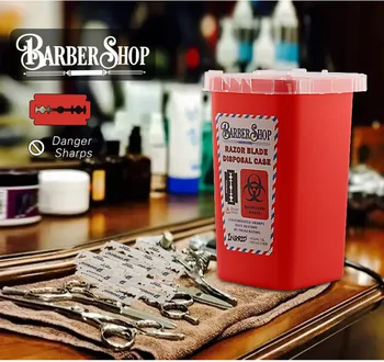 

Waste Blade Storage Box Tattoo Needle Garbage Container Trash Curly Hair Collector Barber Accessories