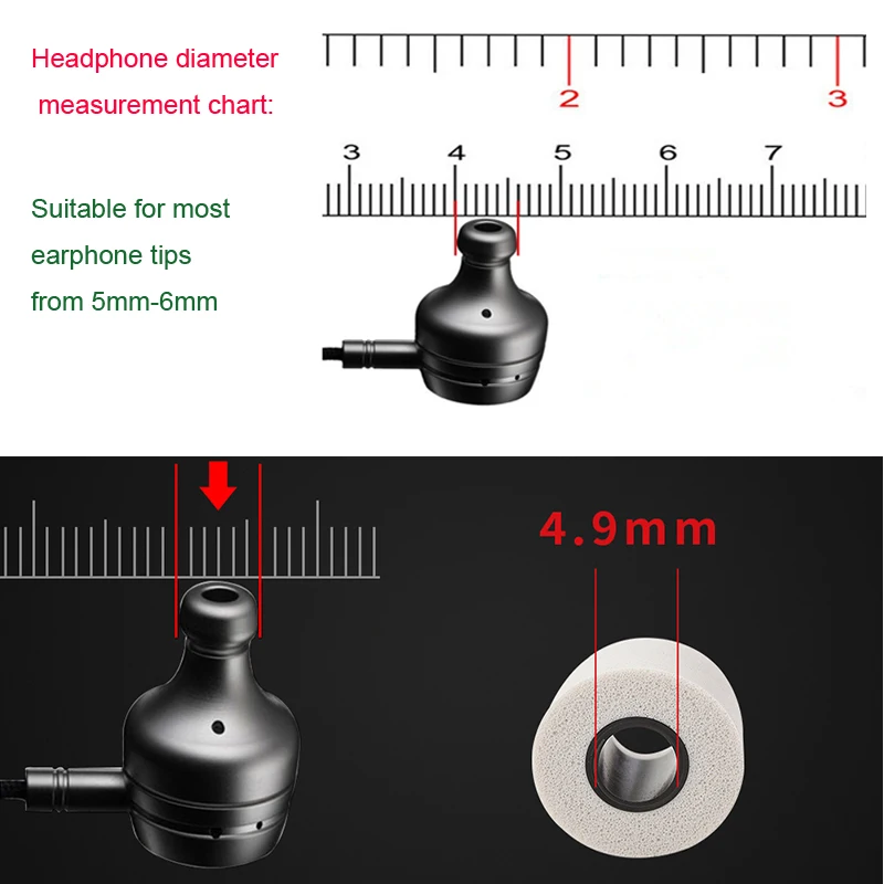 20Pairs ANJIRUI T400 Memory Foam Eartips (S M L) 4.9mm Sponge Earbuds Noise Isolation Ear Tips For In-ear Earphone Eapads — view 4