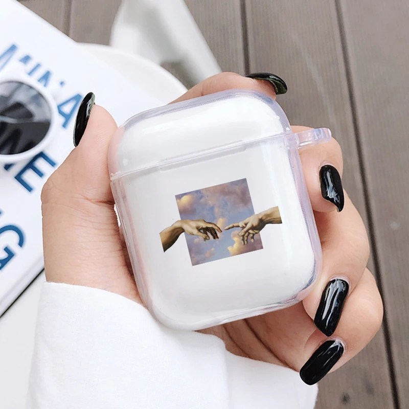 Чехол для Airpods симпатичный чехол наушников прозрачный Apple беспроводной