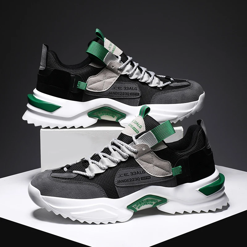 New Running Shoes Men Summer Fashion Sport Shoes Black Jogging Shoes Air Mesh Sneakers Light Male Autumn Chunky Sneakers Trendy