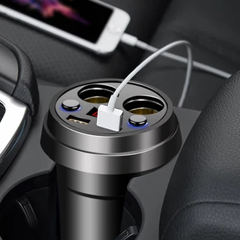 

Car Charger 2 USB DC/5V 3.1A Cup Power Socket Adapter With Voltage LED Display Cigarette Lighter Splitter Mobile Phone Chargers
