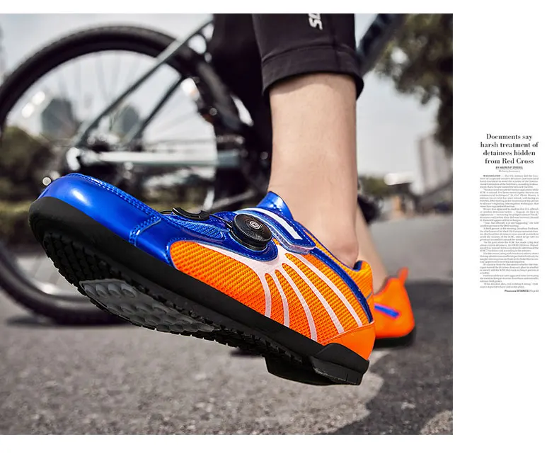 Новые Pro летние сетчатые дышащие сетчатые велосипедные туфли на липучке уличные ультралегкие туфли велосипедные мужские и женские кроссовки для шоссейного велосипеда