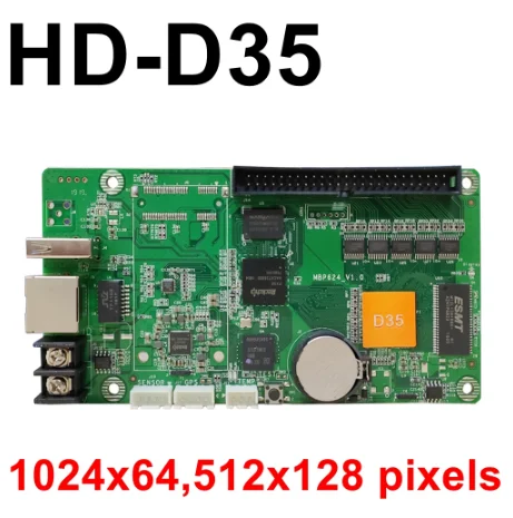 

huidu D35 HD-D35 asynchronous full color control 1024 * 64 pixel rgb u-disk portcard Work with P3 P4 P5 P6 P7.62 lintel display