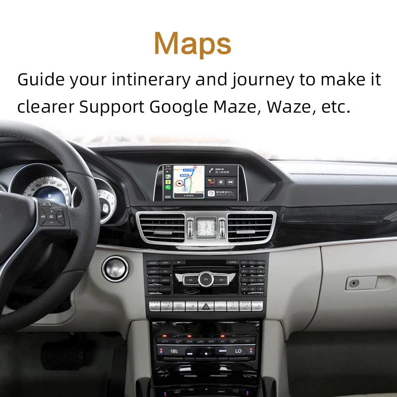Sinairyu wifi беспроводной Apple Carplay для Mercedes NTG4.5 4,7 C CLA CLS класс W204 2013- Обновление Android Авто Spotify Waze