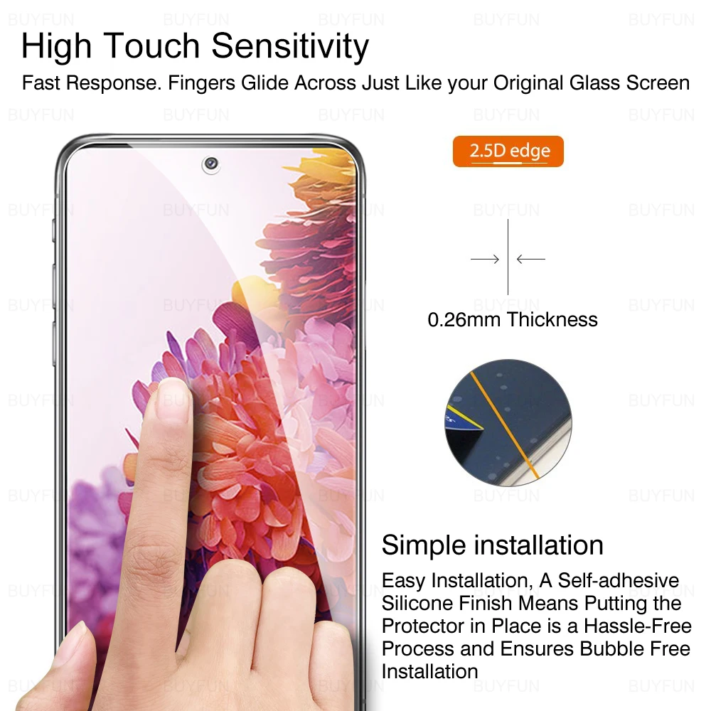 Premium 2-Pack Tempered Glass Screen Protector - Full HD Coverage, 6.5