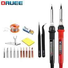 

220V 80W LCD Electric Soldering Iron 110V Adjustable Temperature Solder Iron Rework Station Accessories 180 to 480 Celsius