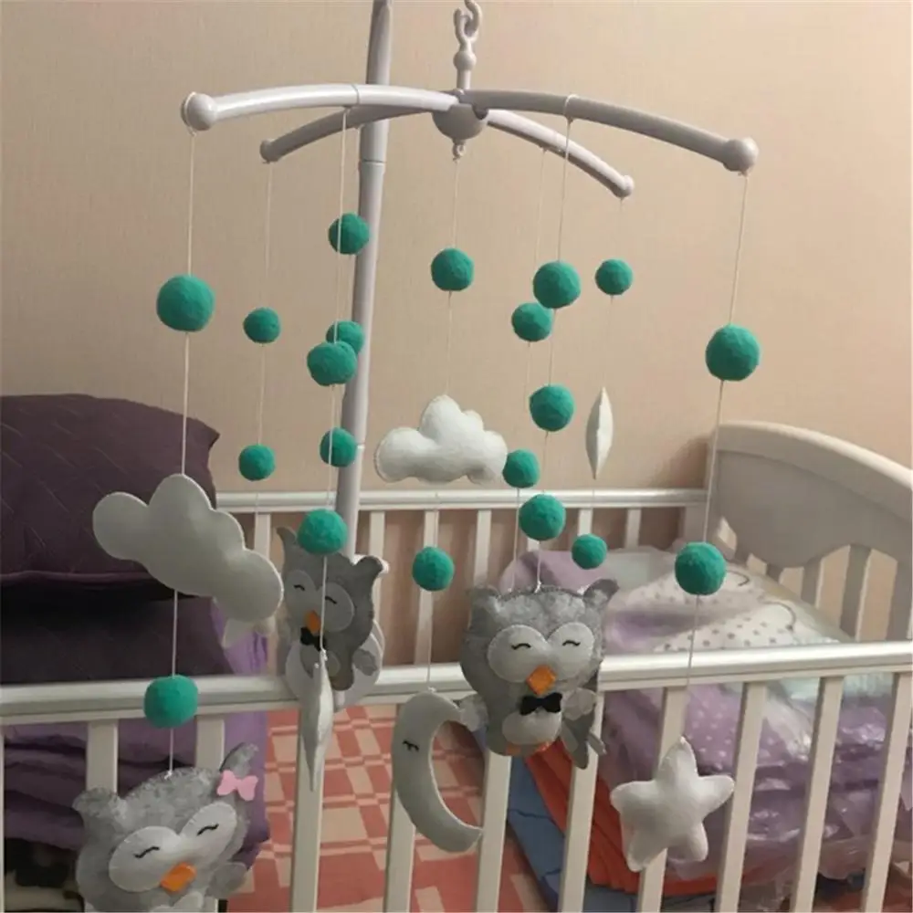 Baby Crib Holder Rattles Bracket Set Clockwork Music Box DIY Bed Bell Material Package Toy Pregnant Mom Handmade Toys For Baby
