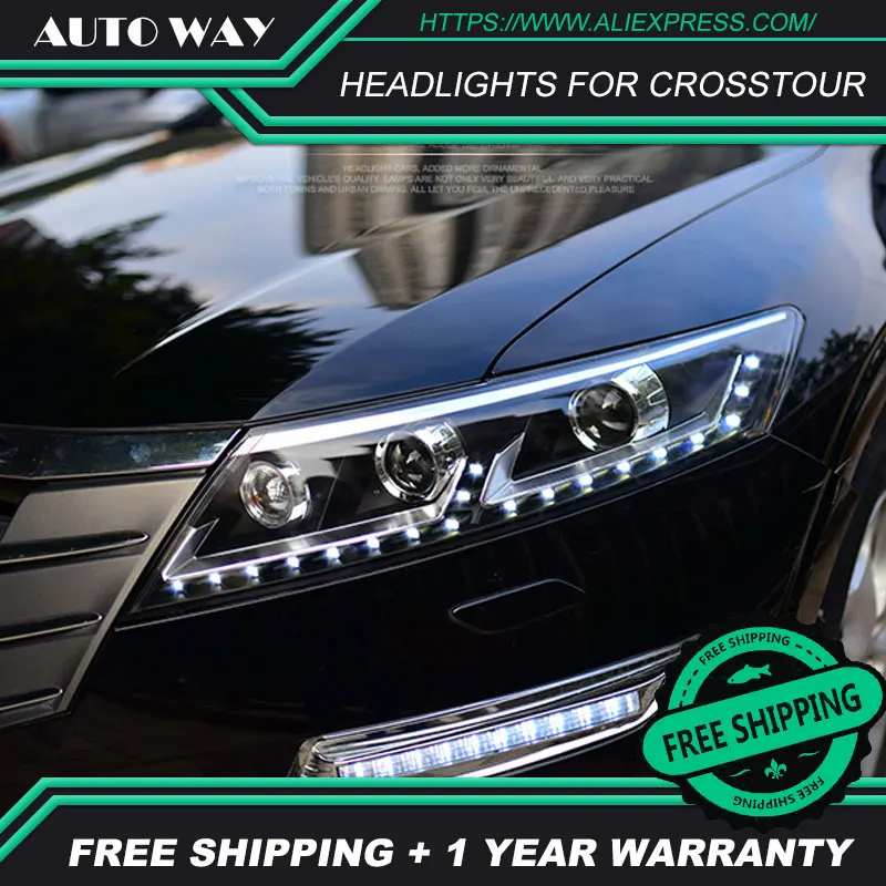 Автомобильный Стильный чехол для фары Honda Crosstour фара 2010 2013 светодиодный