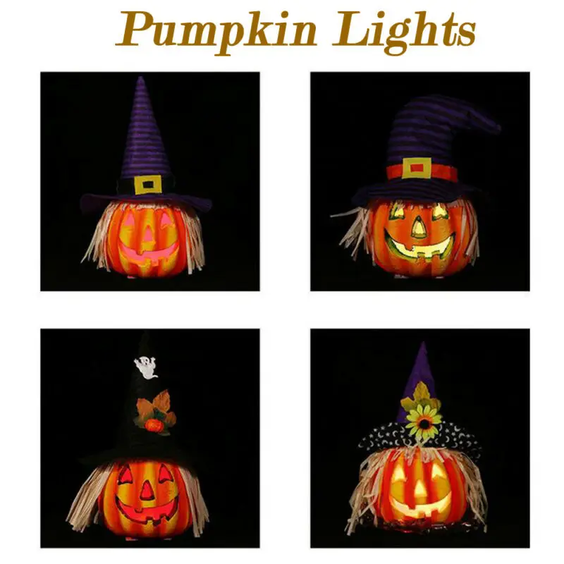 

Halloween Vintage Pumpkin Castle Light Lamp Party Hanging Decor LED Lantern Simulation Pumpkin Light Portable Pumpkin Ornament