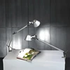 Adjustable Long Swing Arm Desk Lamp Modern Fashion Silver Aluminium Office Reading Study LED Clamp Desktop Table Light with Clip 4