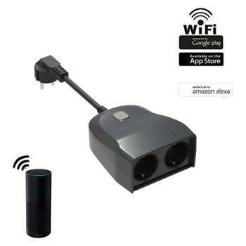 

Socket Remote Power Switch Alexa /Google Home -EU Dual Outlet WiFi Smart Plug