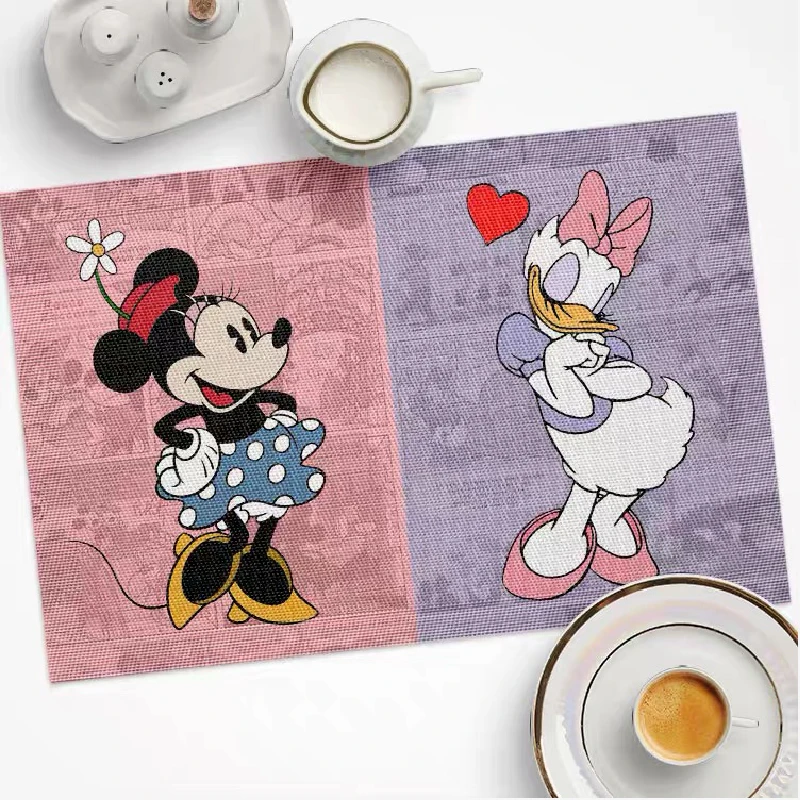 Disney Placemats Waterproof Oilproof Western Table Pads Tableware Non Slip Bowl Mat Cartoon cute