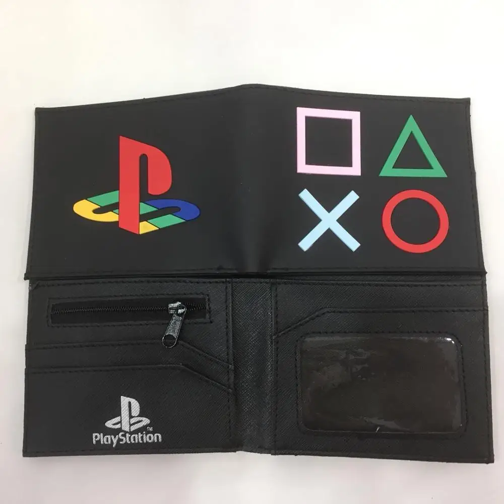 Кошельки разных цветов с 3D принтом для Playstation carteira, сложенный кошелек из ПВХ с карманом для монет, креативный подарок для мужчин и женщин, кошелек для игр