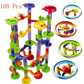 

105PCS High Quality DIY Construction Marble Race Run Maze Balls Track Building Blocks Children Gift Baby Kid's Toy Educational