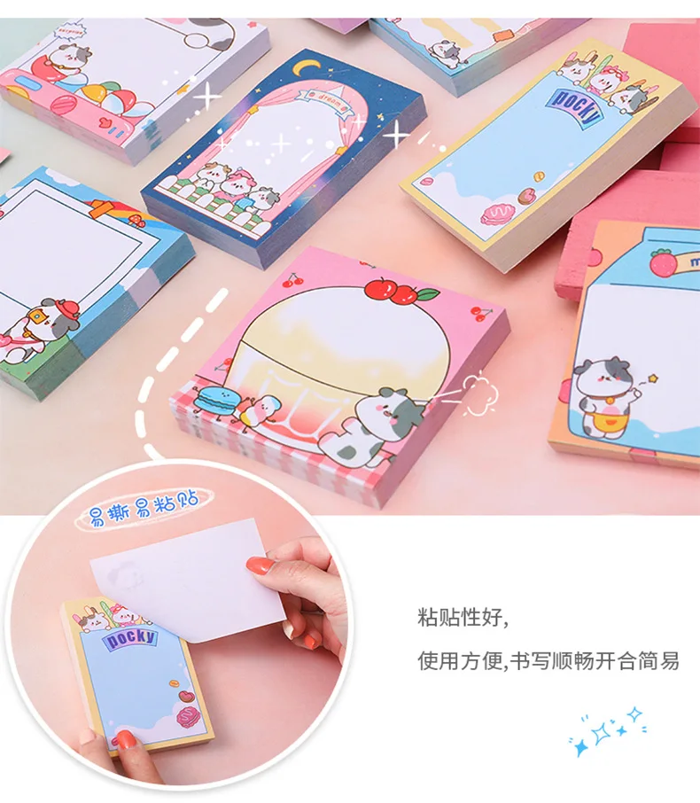 80sheets Student Girl Memo Pad Can Tear Up N Times To Paste The Message Sticky Note Sticky Tabs Cute Note Pad Memo Notes