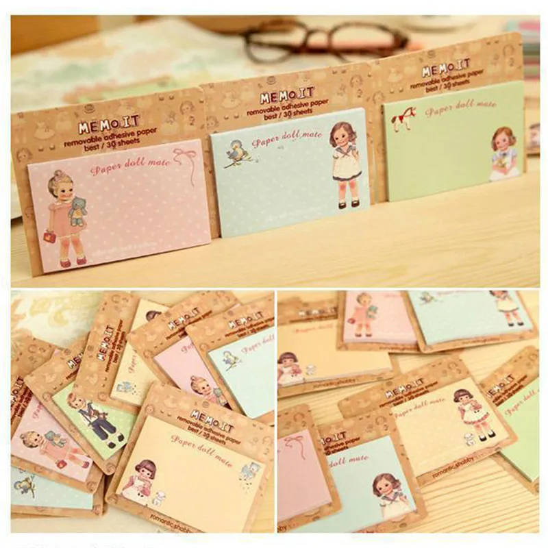 

1PC Creative Cute Sticky Notes Self-Adhesive Memo Pad School Supplies Material Notepad Office Supply Bookmark Escolar
