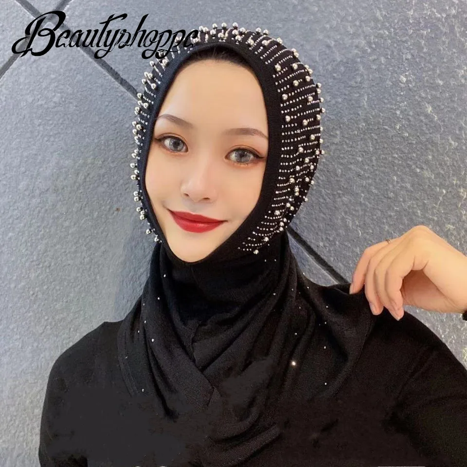 Muslim Slip On Women Hijab Amira Scarf Islamic Headwear Shawl Cover Headwear UK 