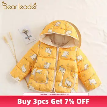 

Bear Leader Children Hooded Parkas Coats 2020 New Fashion Cartoon Print Down Parkas Girls Boys Warm Jackets Kids Outerwear Suits