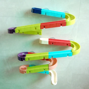 

Children's Slide Toys Suction Cup Track Large Particle Building Blocks Assemble A Variety Of Slides Puzzle Ball Track Toy