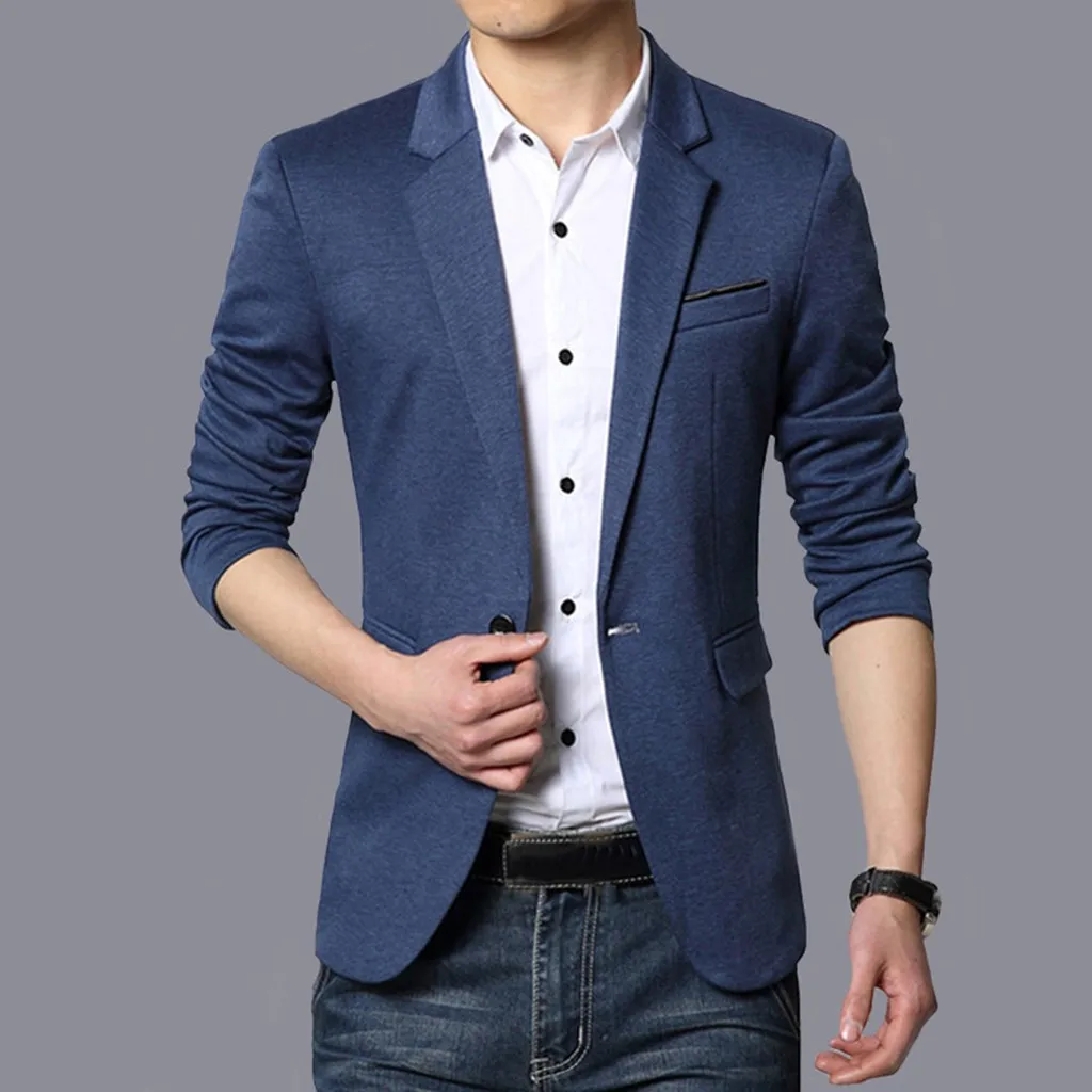 Tide Blazer Masculino мужской модный стиль костюм на одной пуговице для самостоятельного выращивания бизнес пальто