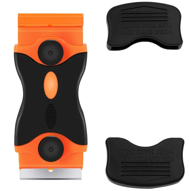 Car Window Glass Sticker Clean Razor Scraper Ceramic Razor Blade Tint Vinyl Wrap Glue Squeegee Remover Cleaner double knife A