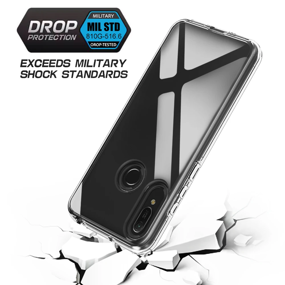 For Huawei Y6 2019 Y6 Pro 2019 Y6 Prime 2019 Cover Transparent Soft TPU Hard PC 4
