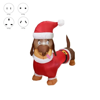 

160cm LED Illuminated Inflatable Cute Dog Christmas Toys Outdoor Holiday Christmas New Year Party Decor