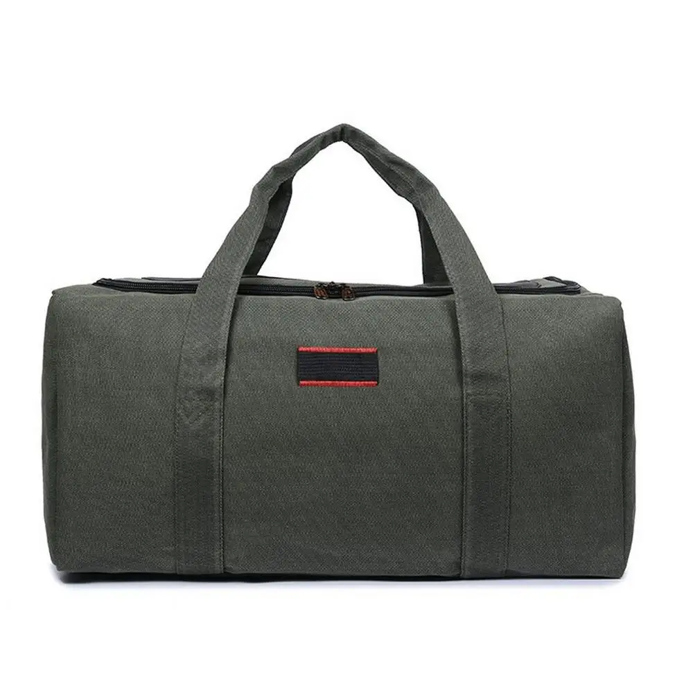 Большая вместительная холщовая Портативная сумка-мессенджер, мужская сумка для багажа, дорожная сумка на плечо, утолщенная сумка 2 цветов - Цвет: green