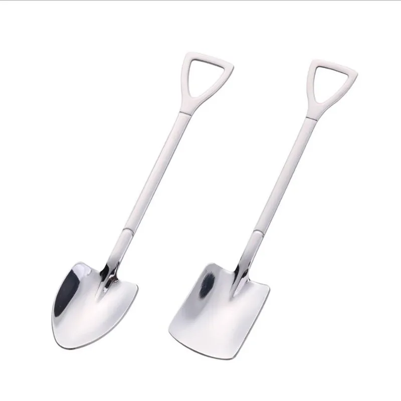Spoon Shovel Gadget Engineering Coffee-Ice-Cream Square Kitchen Stainless-Steel Cute