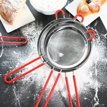 304 stainless steel baking tool flour sifter household flour flour sifter sieve hand held scrub-proof