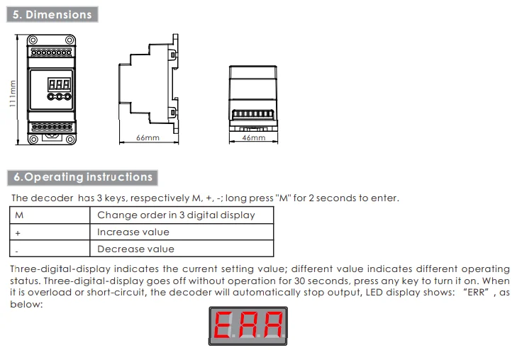 BC-834-DIN-RJ45 DC12-24V вход 6А* 4CH выход, din-рейка 4CH постоянное напряжение DMX512/1990 Декодер контроллер для светодиодной ленты, лампы