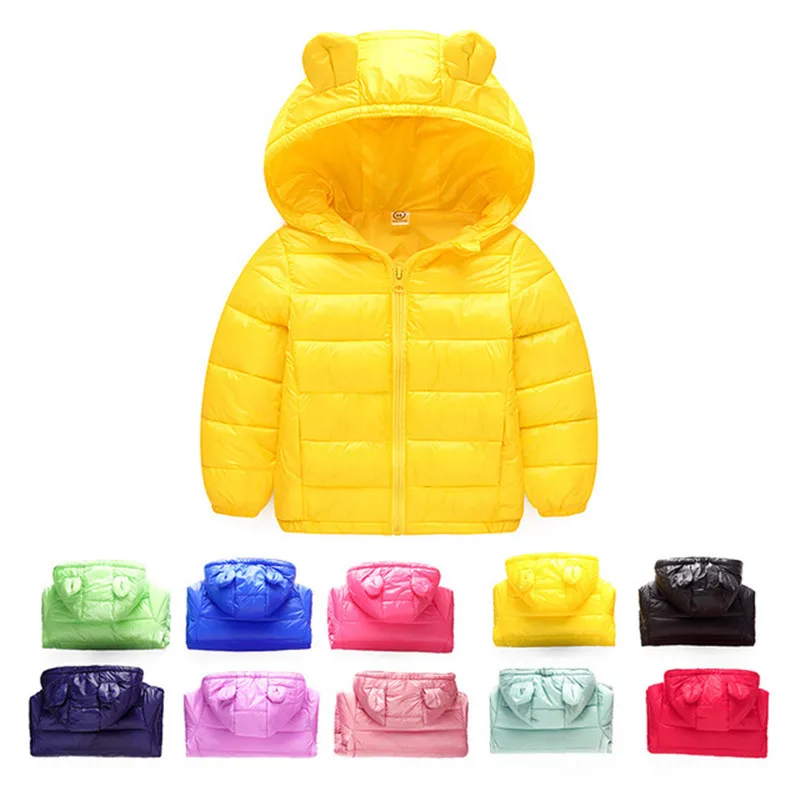  Winter Boys Jackets Fashion Cotton Thick Windbreaker Coats Baby Girls Casual Outwear Children Hoode