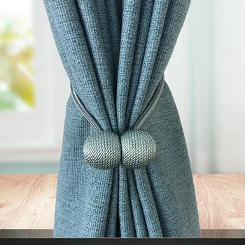 

40Cm Curtain strap magnetic pearl ball curtain buckle fixed strap holder hanging ball buckle clip accessories home decoration