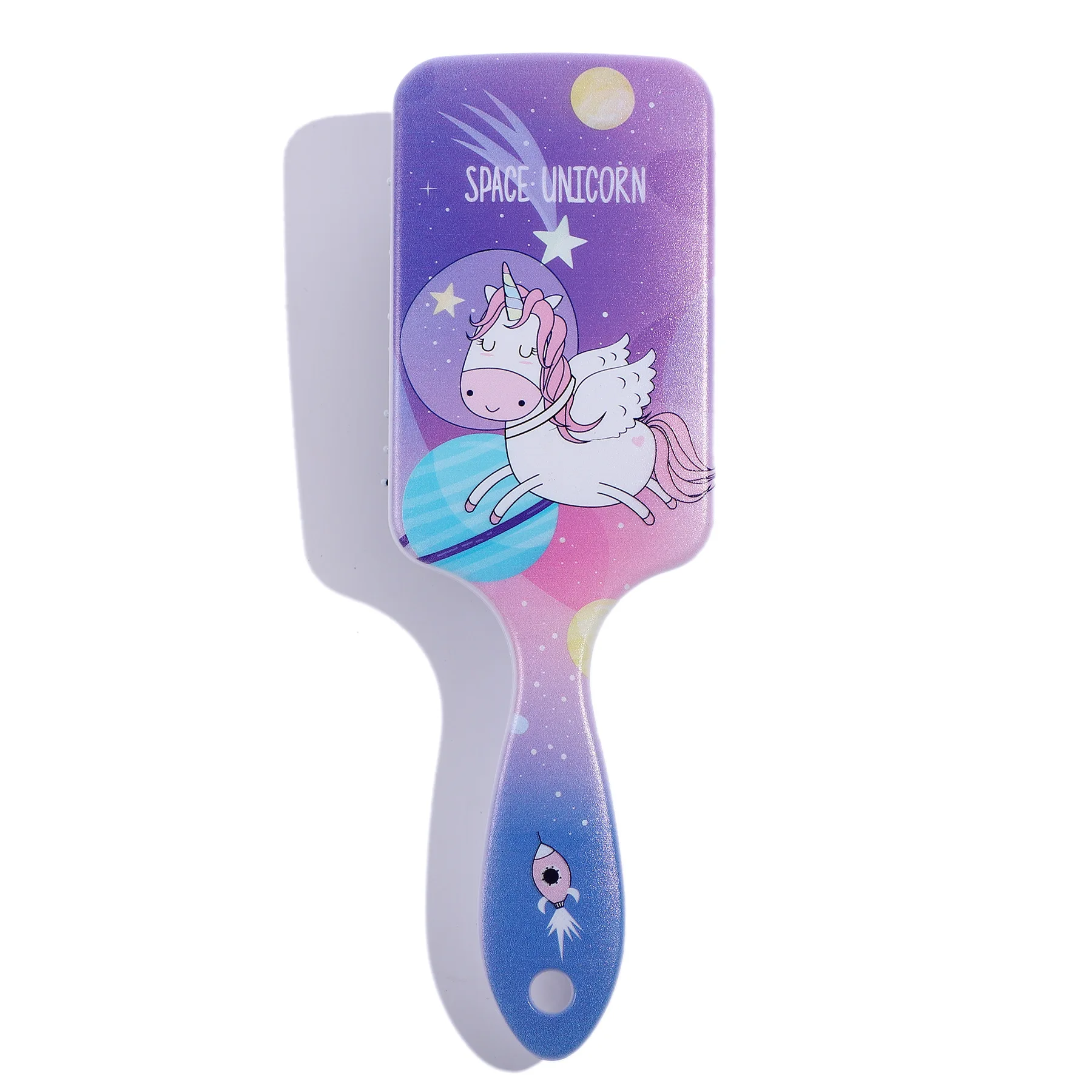 Cartoon Unicorn Transparent Hair Brush
