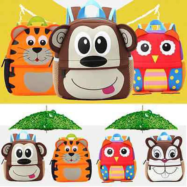 Toddler Cute Kid Baby Kindergarten Schoolbag 3D Cartoon Animal Bag Children's Backpack Rucksack Shoulder Baby Gift For Newborn 1