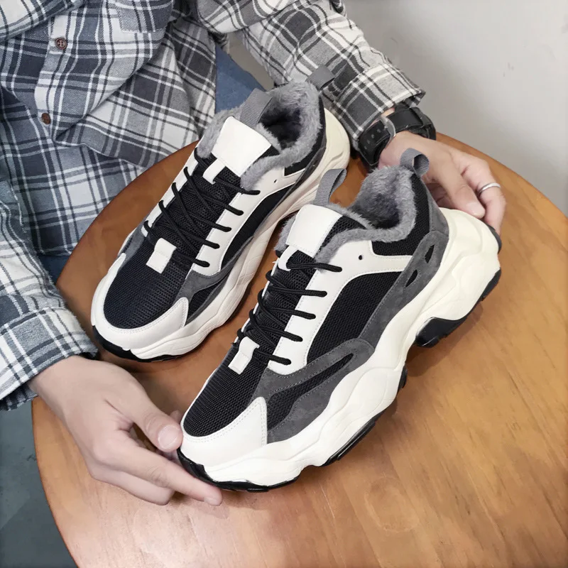 

2019 New Winter Men Shoes Fashion British Style Snow Booties Warm Round Toe Casual Shoes Non-slip 19DEC116