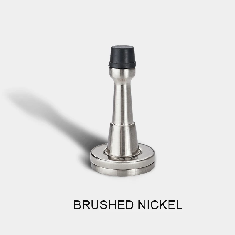 Brushed nickel Дверная пробка/Настенная декоративная пробка из цинкового сплава для защиты дверей и стен для дома, спальни, туалета - Цвет: Brushed nickel