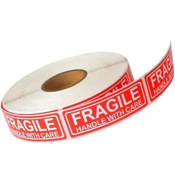 

150 & 500Pcs/Roll Warning Sticker Handle With Care DO NOT BEND 2.5x7.5cm Transport Packaging Remind Labels