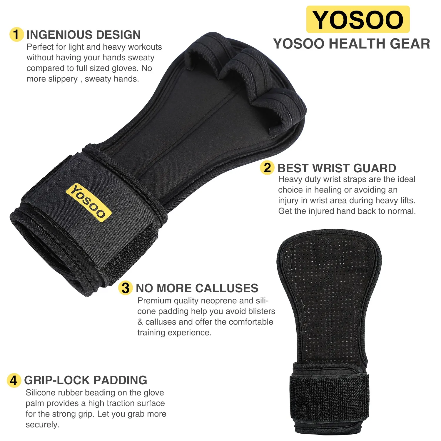 Hand Grip Silicone Thicker Sponge Gymnastics Guard Palm Protectors Glove Pull Up Bar Weight Lifting Glove Gym Gloves